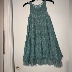 Altar'd State Turquoise Lace Sleeveless Dress Size XS